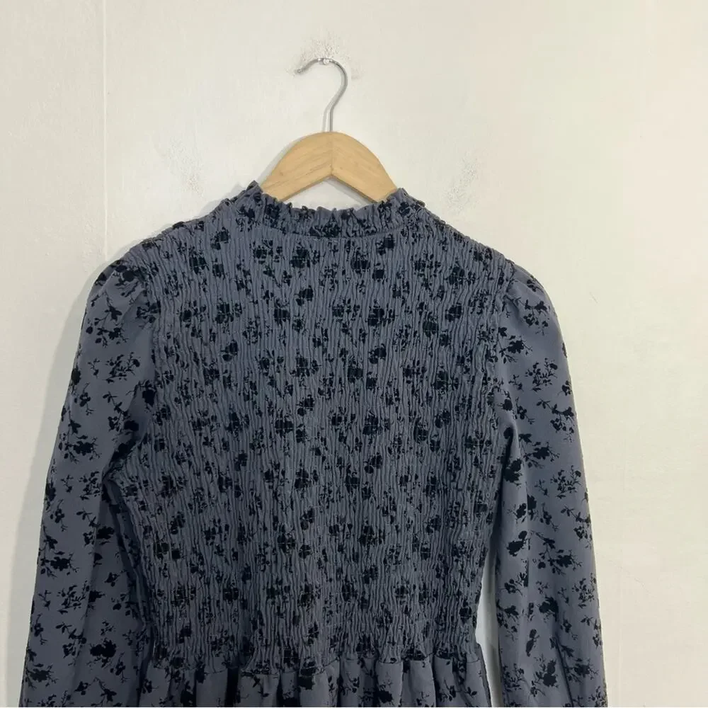 Joli Boutique Gray Black Floral Girls Dress Size Medium
